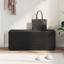 vidaXL Zsámoly Fekete 101 x 41 x 40 cm Bársony és Műanyag Fa