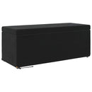 vidaXL Zsámoly Fekete 101 x 41 x 40 cm Bársony és Műanyag Fa