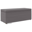 vidaXL Zsámoly Szürke 101 x 41 x 40 cm Műbőr és Műanyag Fa