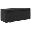 vidaXL Zsámoly Fekete 101 x 41 x 40 cm Műbőr és Műanyag Fa