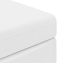 vidaXL Zsámoly Fehér 101 x 41 x 40 cm Műbőr és Műanyag Fa