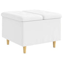 vidaXL Tároló oszmán párnával Fehér 60 x 60 x 45 cm Műbőr