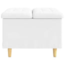 vidaXL Tároló oszmán párnával Fehér 60 x 60 x 45 cm Műbőr