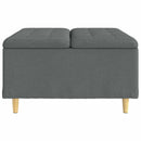 vidaXL Tároló oszmán párnával Sötétszürke 80 x 80 x 45 cm szövet