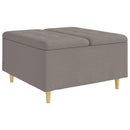 vidaXL Tároló oszmán párnával Tópszínű 80 x 80 x 45 cm szövet
