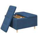 vidaXL Tároló oszmán párnával Kék 80 x 80 x 45 cm szövet