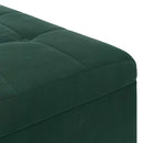 vidaXL Tároló oszmán párnával Sötétzöld 80 x 80 x 45 cm Bársony
