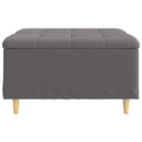 vidaXL Tároló oszmán párnával Szürke 80 x 80 x 45 cm Műbőr
