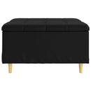 vidaXL Tároló oszmán párnával Fekete 80 x 80 x 45 cm Műbőr