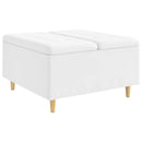 vidaXL Tároló oszmán párnával Fehér 80 x 80 x 45 cm Műbőr