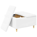 vidaXL Tároló oszmán párnával Fehér 80 x 80 x 45 cm Műbőr