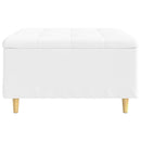 vidaXL Tároló oszmán párnával Fehér 80 x 80 x 45 cm Műbőr
