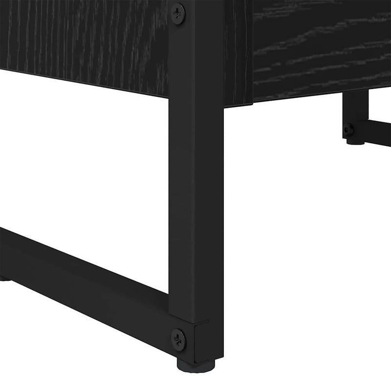 vidaXL Könyvespolc Fekete tölgy 80 x 30 x 155 cm Faanyag