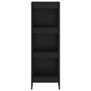 vidaXL Könyvespolc Fekete tölgy 40 x 30 x 121 cm Faanyag