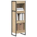 vidaXL Könyvespolc Sonoma 40 x 30 x 121 cm Faanyag
