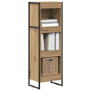 vidaXL Könyvespolc Művészi tölgy 40 x 30 x 121 cm Faanyag