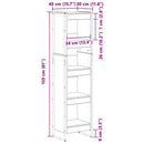 vidaXL Könyvespolc Öreg fa 40 x 30 x 155 cm Faanyag