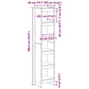 vidaXL Könyvespolc Fekete tölgy 80 x 30 x 155 cm Faanyag