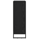 vidaXL Könyvespolc Fekete tölgy 80 x 30 x 155 cm Faanyag