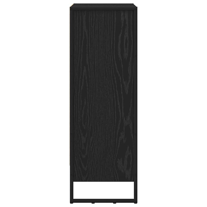 vidaXL Könyvespolc Fekete tölgy 80 x 30 x 155 cm Faanyag