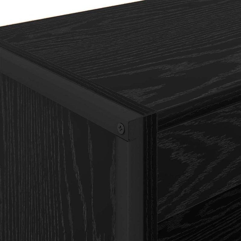 vidaXL Könyvespolc Fekete tölgy 80 x 30 x 155 cm Faanyag