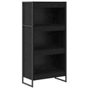vidaXL Könyvespolc Fekete tölgy 60 x 30 x 121 cm Faanyag