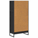 vidaXL Könyvespolc Fekete tölgy 60 x 30 x 121 cm Faanyag