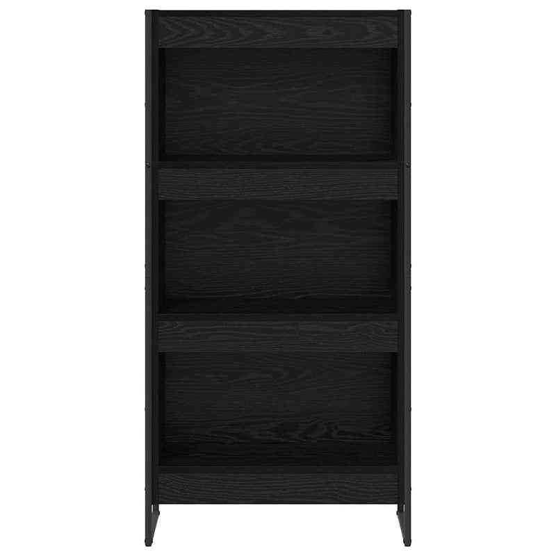 vidaXL Könyvespolc Fekete tölgy 80 x 30 x 155 cm Faanyag