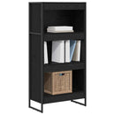 vidaXL Könyvespolc Fekete tölgy 60 x 30 x 121 cm Faanyag