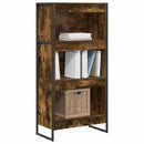 vidaXL Könyvespolc Füstös tölgy 60 x 30 x 121 cm Faanyag
