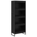 vidaXL Könyvespolc Fekete tölgy 60 x 30 x 155 cm Faanyag
