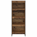 vidaXL Könyvespolc Öreg fa 60 x 30 x 155 cm Faanyag