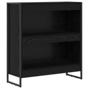 vidaXL Könyvespolc Fekete tölgy 80 x 30 x 155 cm Faanyag