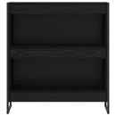 vidaXL Könyvespolc Fekete tölgy 80 x 30 x 155 cm Faanyag