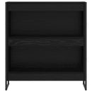 vidaXL Könyvespolc Fekete tölgy 80 x 30 x 86,5 cm Faanyag