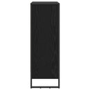 vidaXL Könyvespolc Fekete tölgy 80 x 30 x 155 cm Faanyag