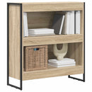 vidaXL Könyvespolc Sonoma 80 x 30 x 86,5 cm Faanyag