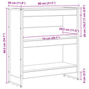 vidaXL Könyvespolc Füstös tölgy 80 x 30 x 86,5 cm Faanyag