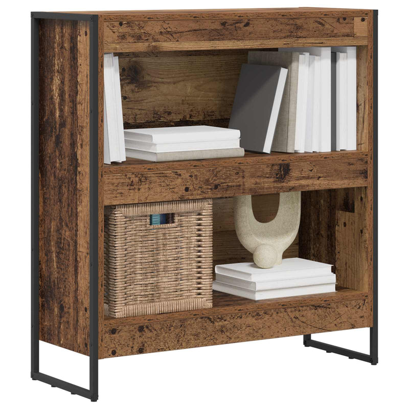 vidaXL Könyvespolc Öreg fa 80 x 30 x 155 cm Faanyag