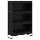 vidaXL Könyvespolc Fekete tölgy 80 x 30 x 121 cm Faanyag
