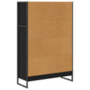 vidaXL Könyvespolc Fekete tölgy 80 x 30 x 121 cm Faanyag