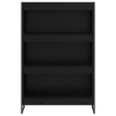 vidaXL Könyvespolc Fekete tölgy 80 x 30 x 155 cm Faanyag