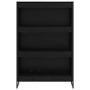 vidaXL Könyvespolc Fekete tölgy 80 x 30 x 121 cm Faanyag