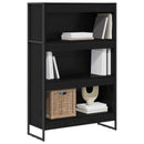 vidaXL Könyvespolc Fekete tölgy 80 x 30 x 121 cm Faanyag