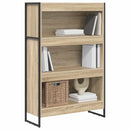 vidaXL Könyvespolc Sonoma 80 x 30 x 121 cm Faanyag