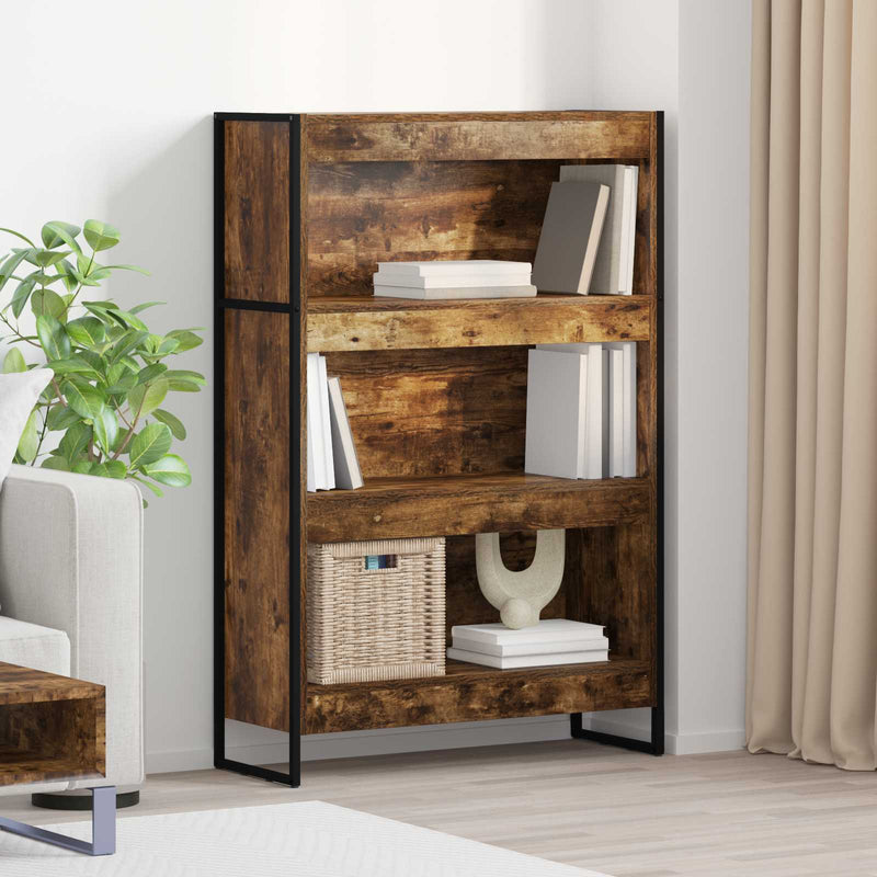 vidaXL Könyvespolc Füstös tölgy 80 x 30 x 155 cm Faanyag