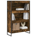 vidaXL Könyvespolc Füstös tölgy 80 x 30 x 121 cm Faanyag