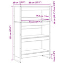 vidaXL Könyvespolc Füstös tölgy 80 x 30 x 155 cm Faanyag
