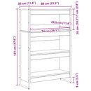 vidaXL Könyvespolc Öreg fa 80 x 30 x 121 cm Faanyag