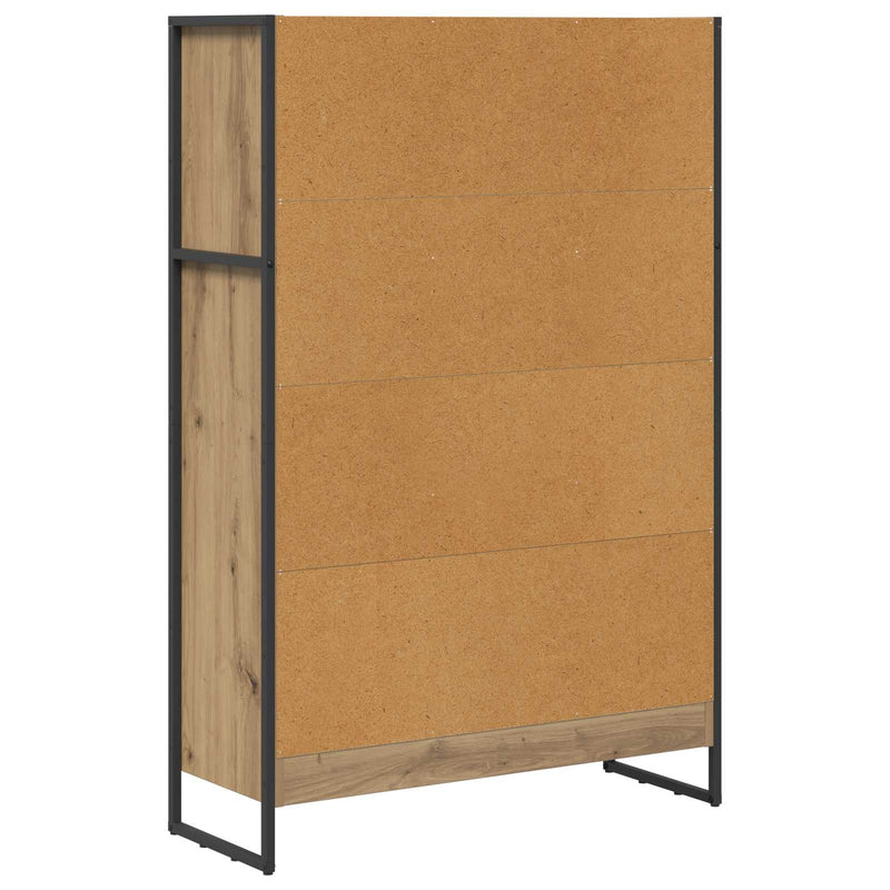 vidaXL Könyvespolc Művészi tölgy 80 x 30 x 155 cm Faanyag